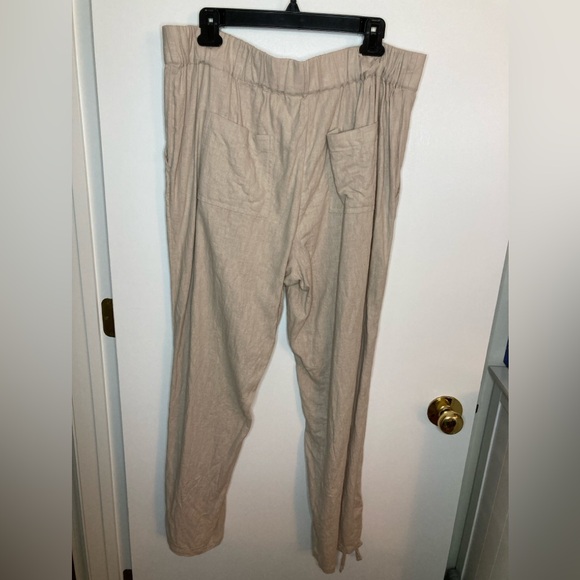 Naturals d&co. Linen, Rayon blend, Women's L, Casual Pants, Rouged sides - Picture 3 of 10